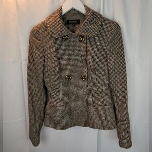 Escada Alpaca Women's Brown Tweed Jacket Size XS(34) In EUC